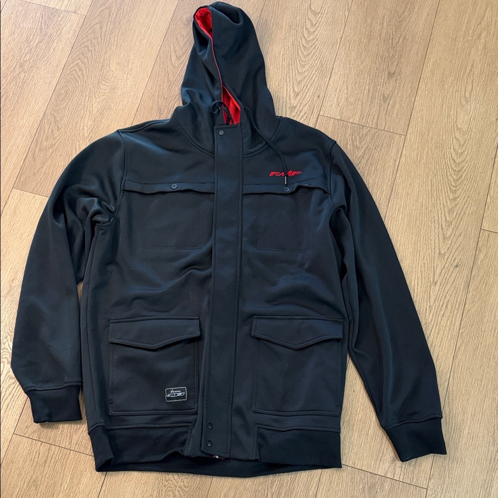 Men's FMF Black and Red Hooded Jacket